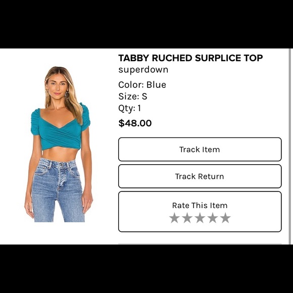 Tabby Ruched Surplice Top - Picture 1 of 1